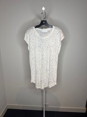 IRO White Speckled Short Sleeve Tee